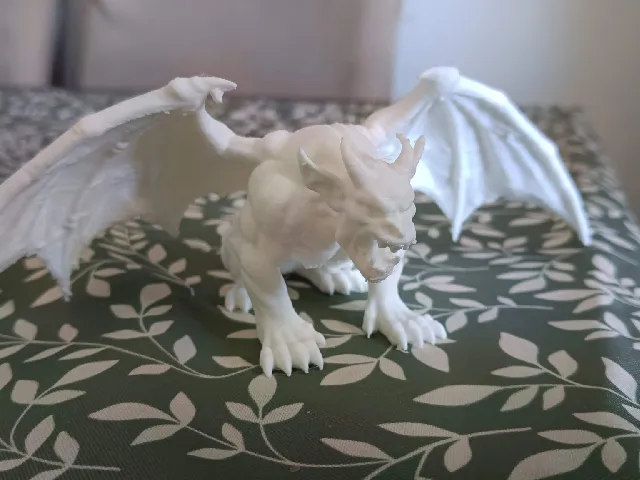 Gargoyle spreading wings
