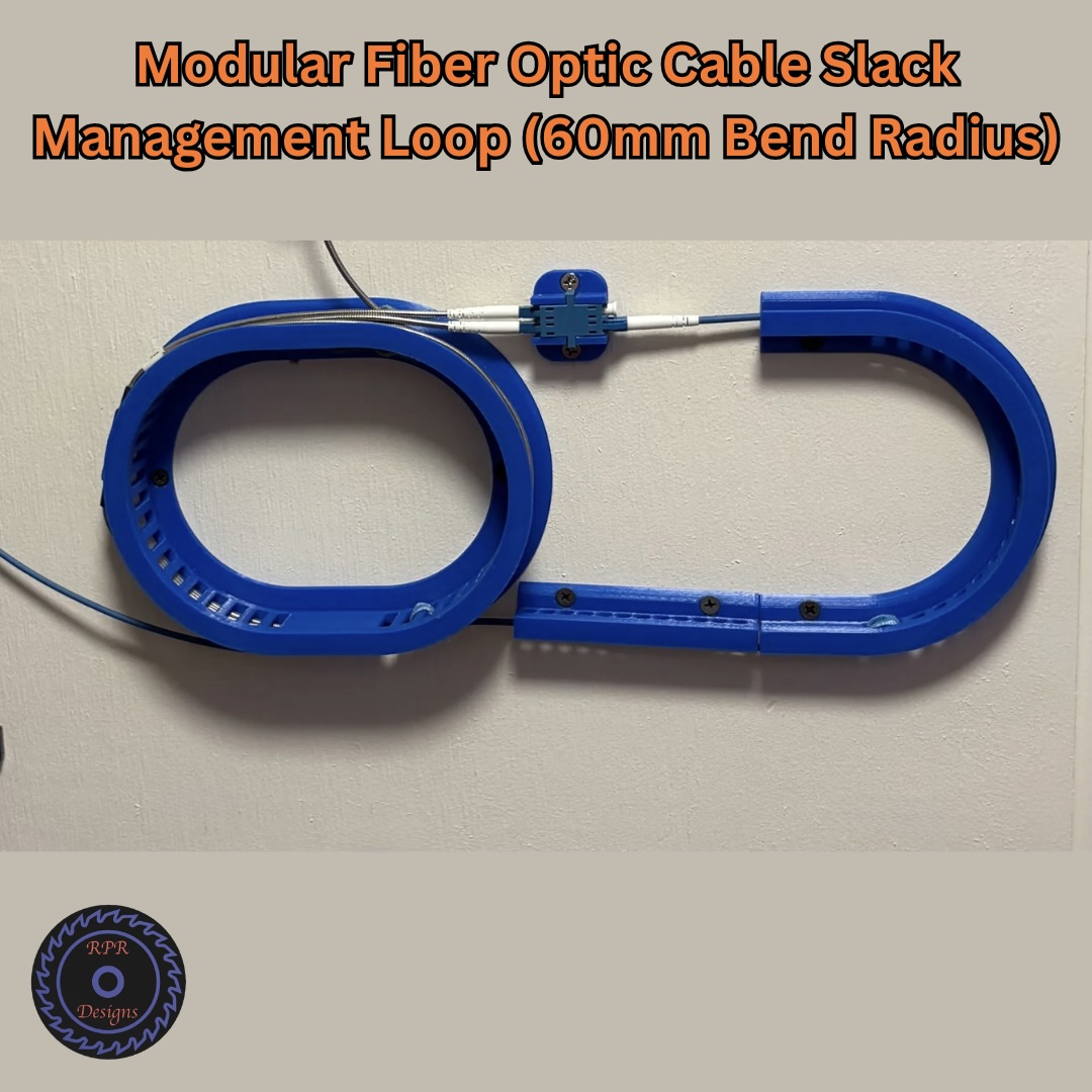 Modular Fiber Optic Cable Slack Management Loop (60mm Bend Radius System)