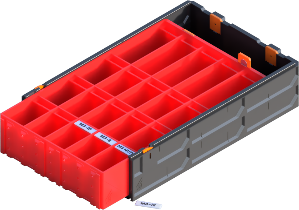GEN2 270-2W-1H Decor Parts Drawer V2 - 20 Slot