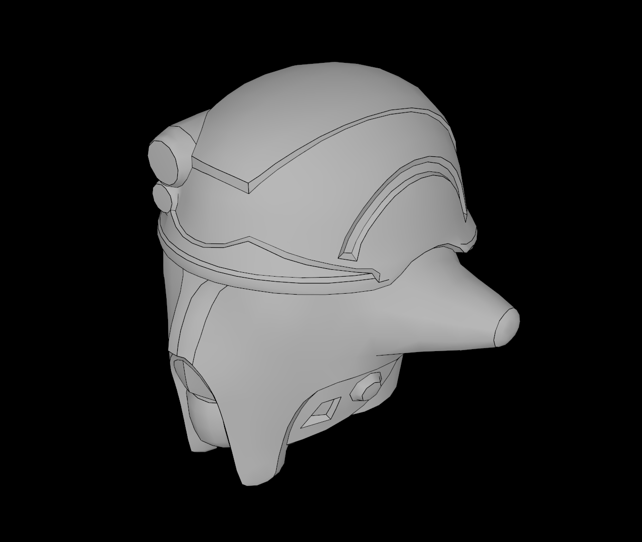 Lego Compatible (3893.dat) Minifig Head Modified SW Mark IV Architect Droid (Professor Huyang) 3D model by thall72