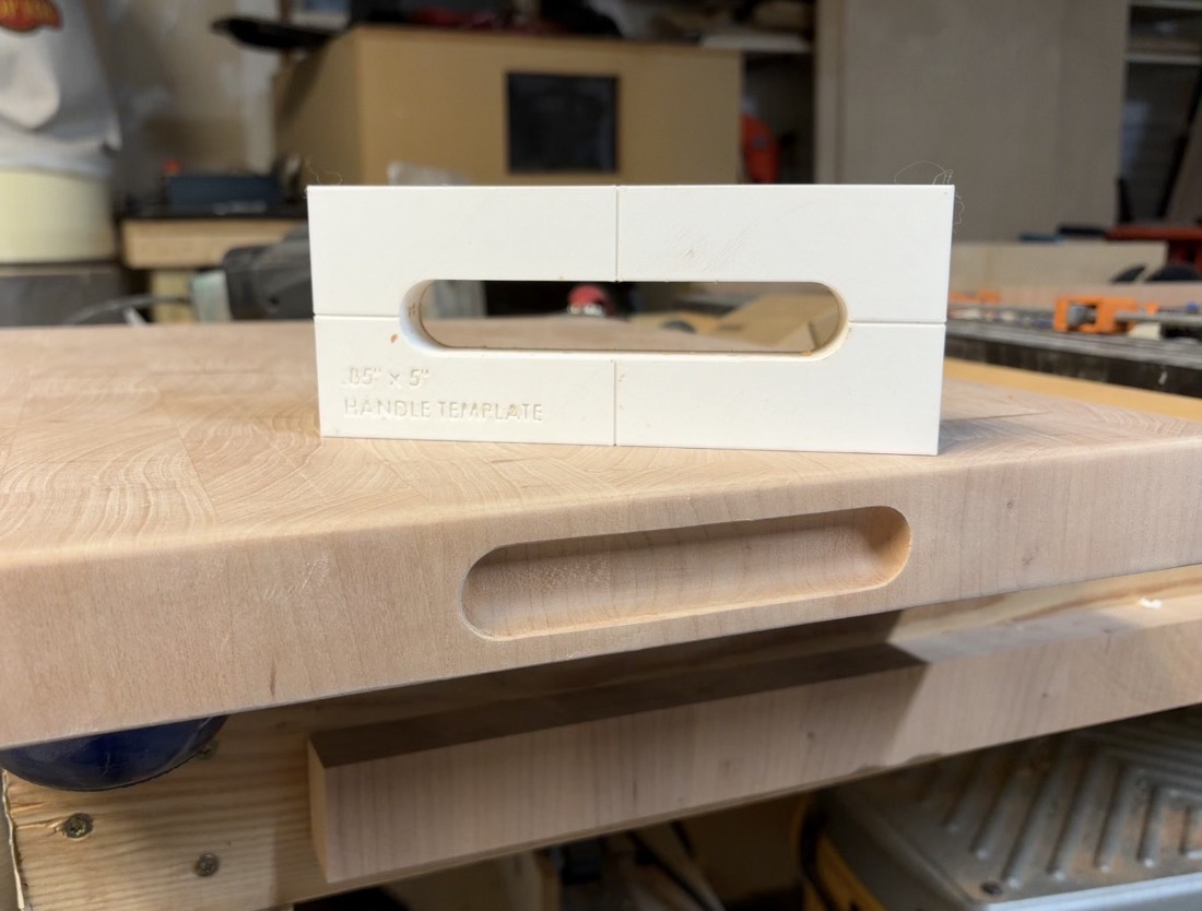 Cutting Board Handle Router Templates