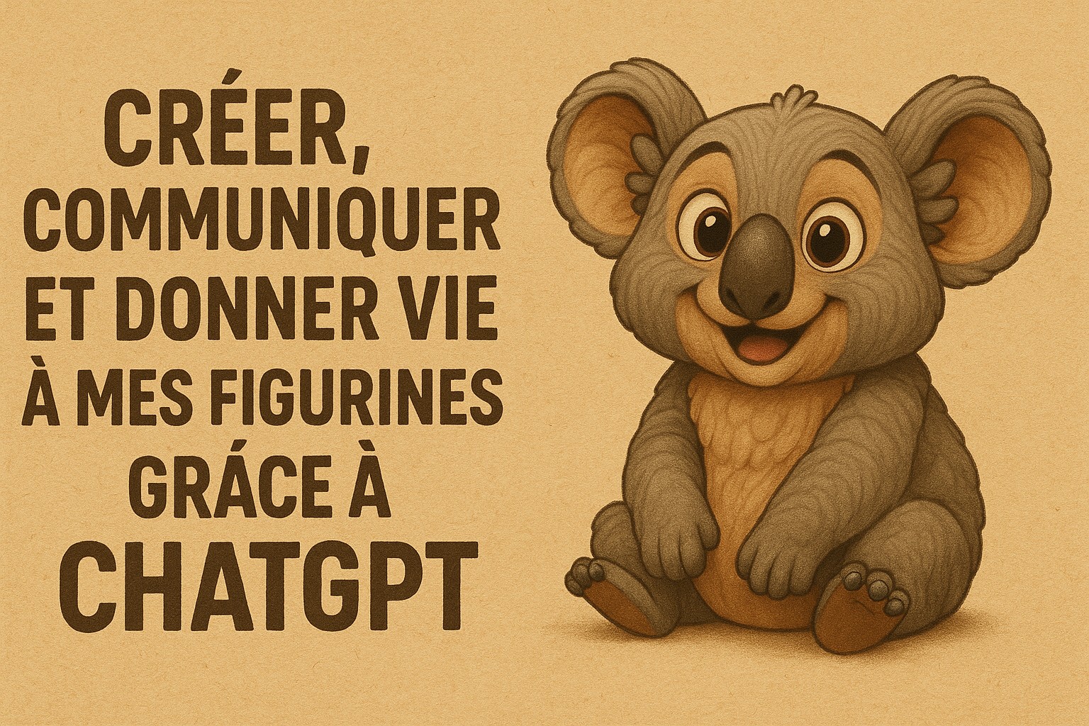 KOALA FIGURINE AVEC l;IA ET TUTO