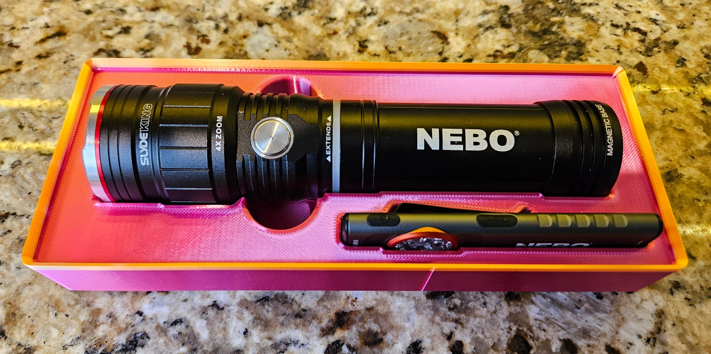 Gridfinity Bin for Original Neebo Slyde King & Slim Mini Flashlights