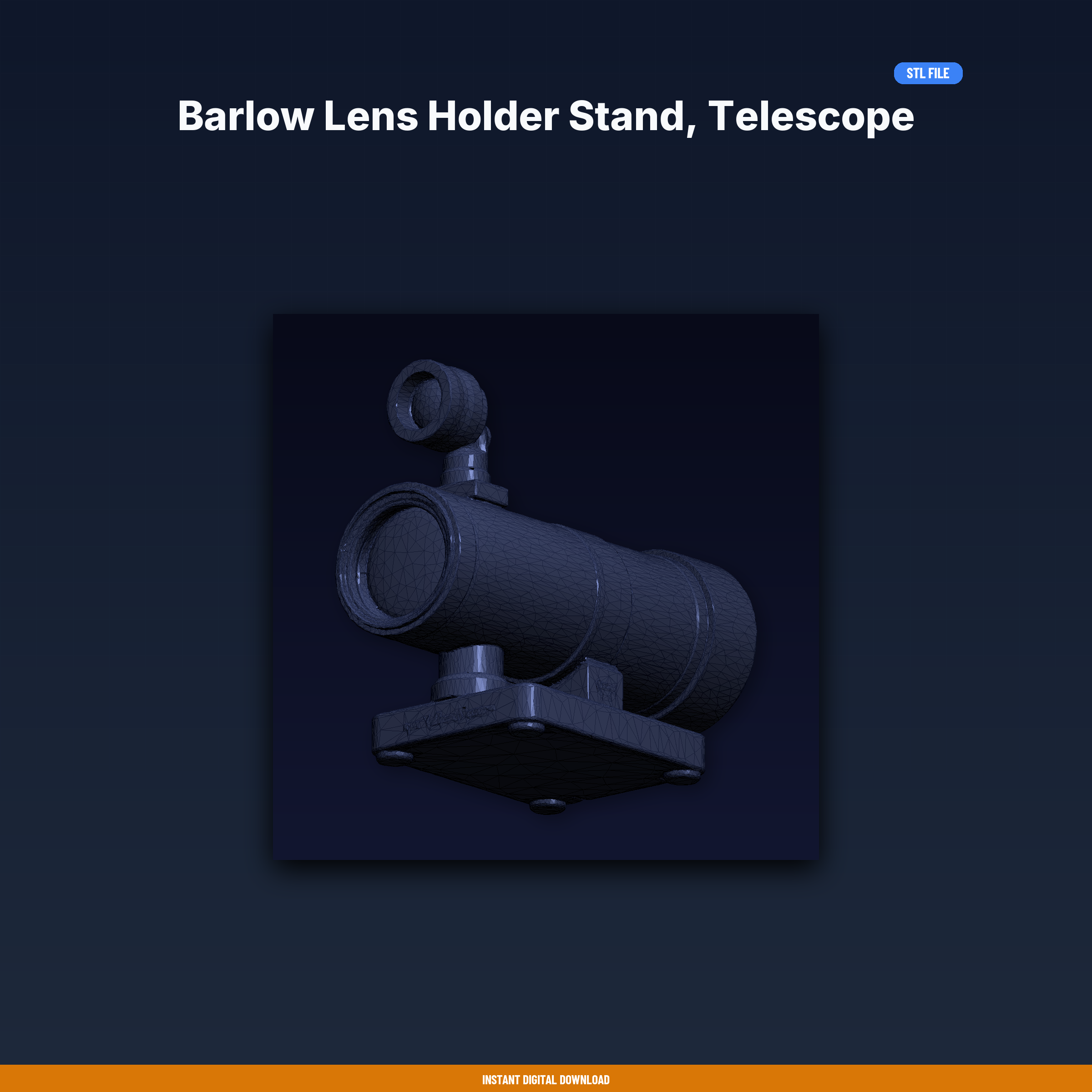Barlow Lens Holder Stand, Telescope Accessory Storage, - 3D Printable STL File