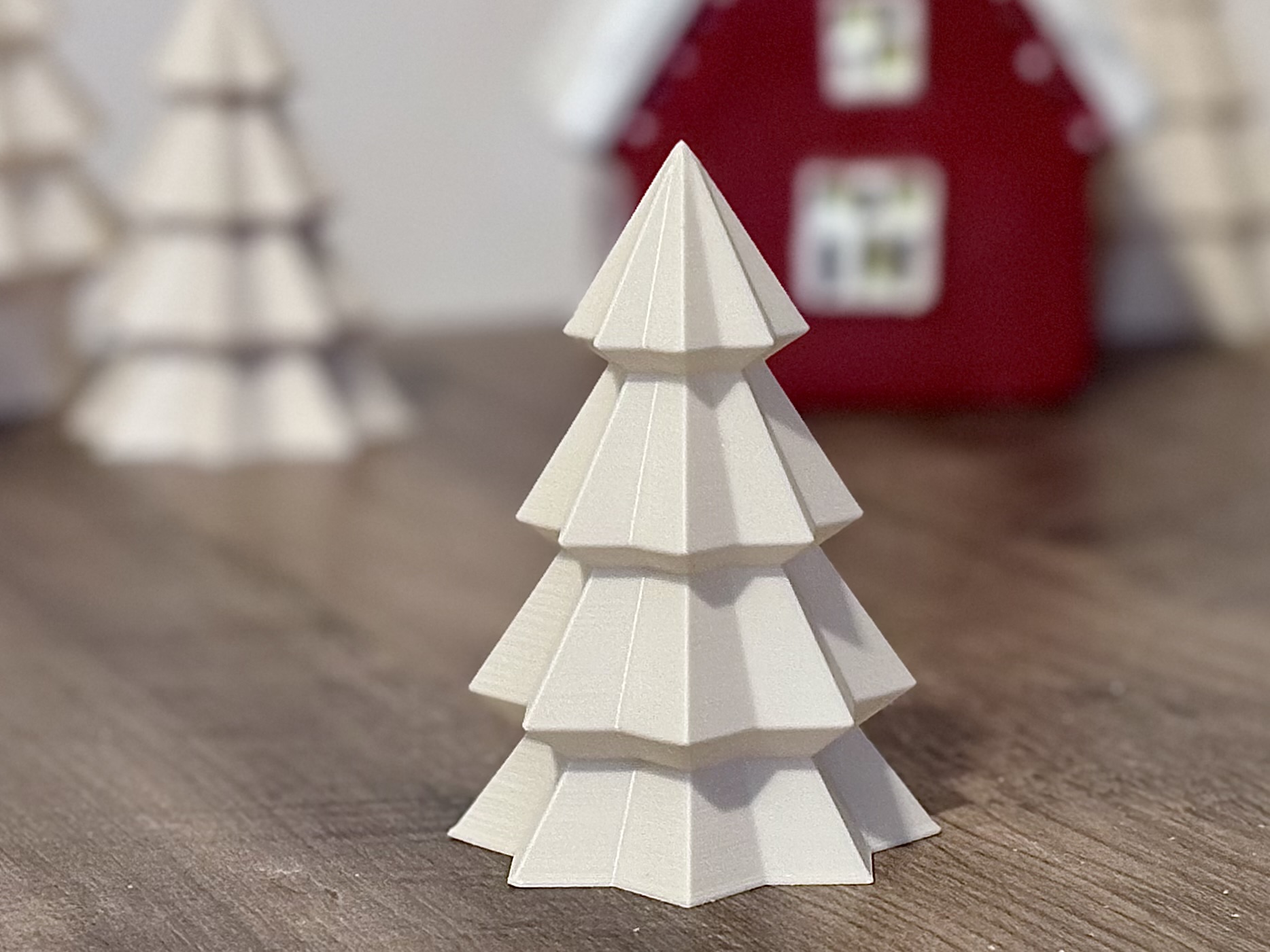 Christmas Tree - Hollow - Fits Flameless Tea Light - Quick Print - Low Poly