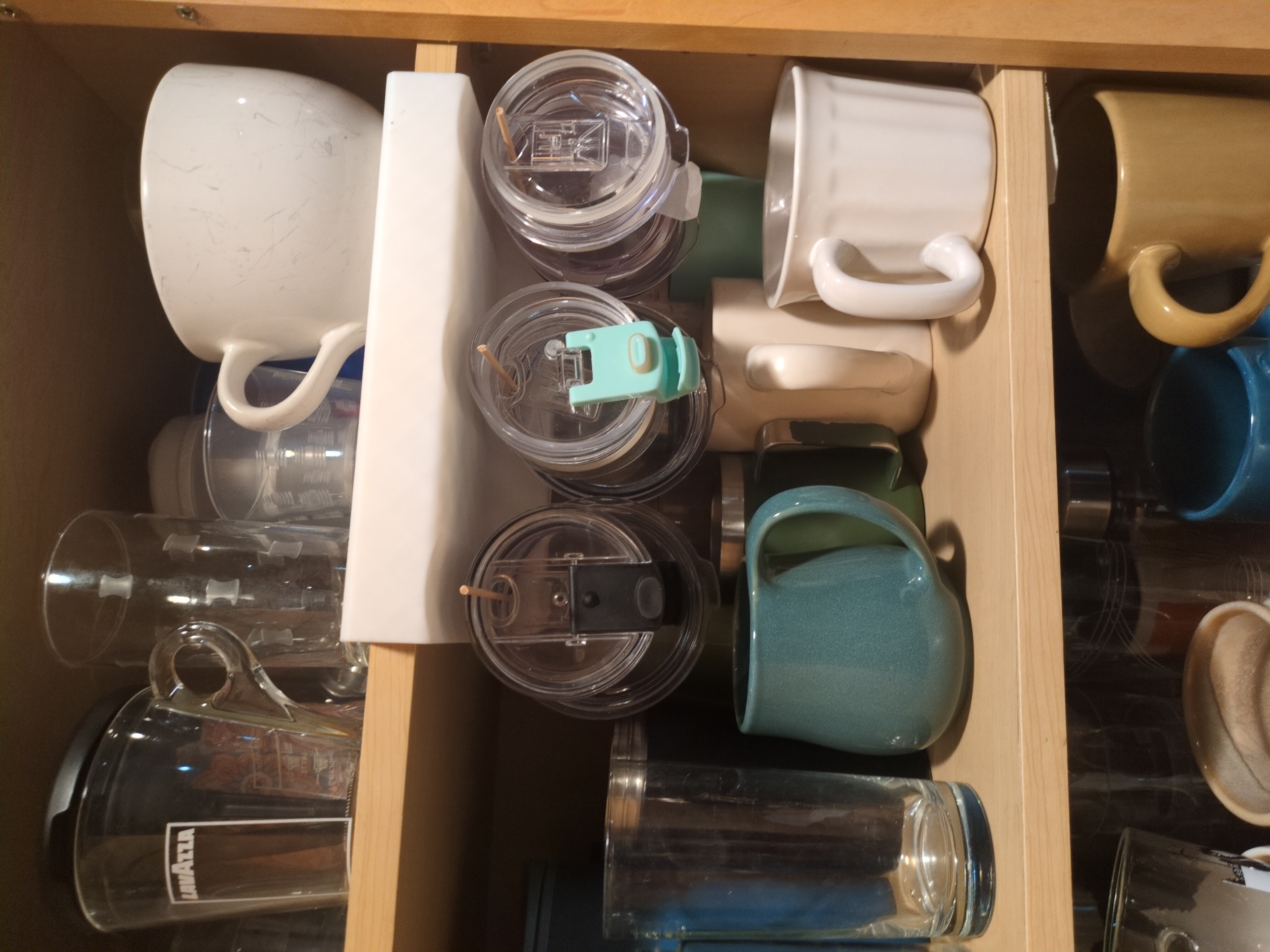 Travel Mug lid organizer
