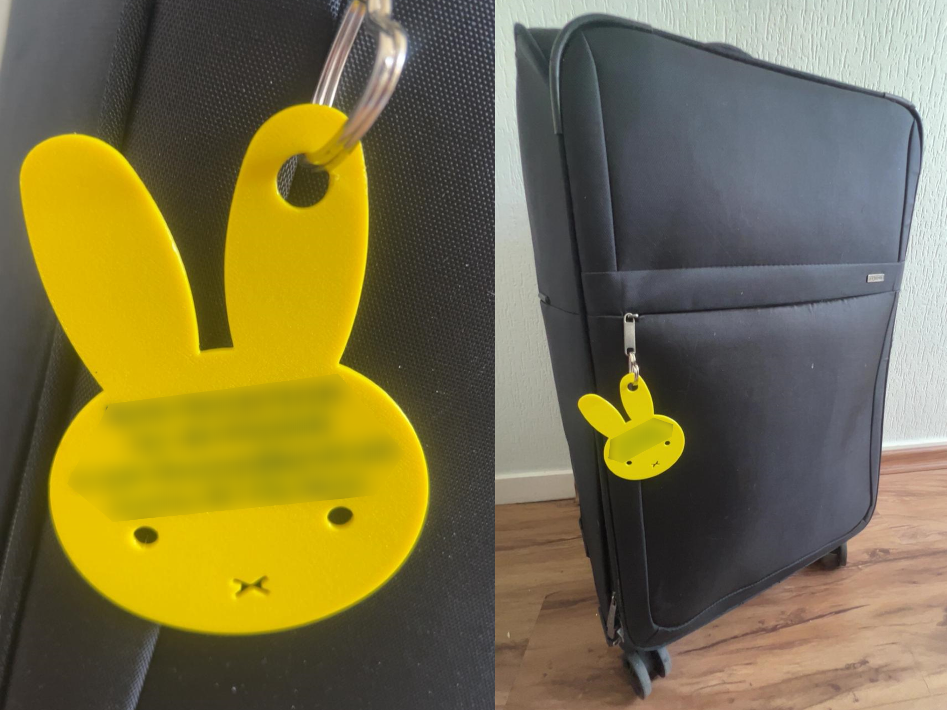 Customizable Luggage Tag / Bunny Design