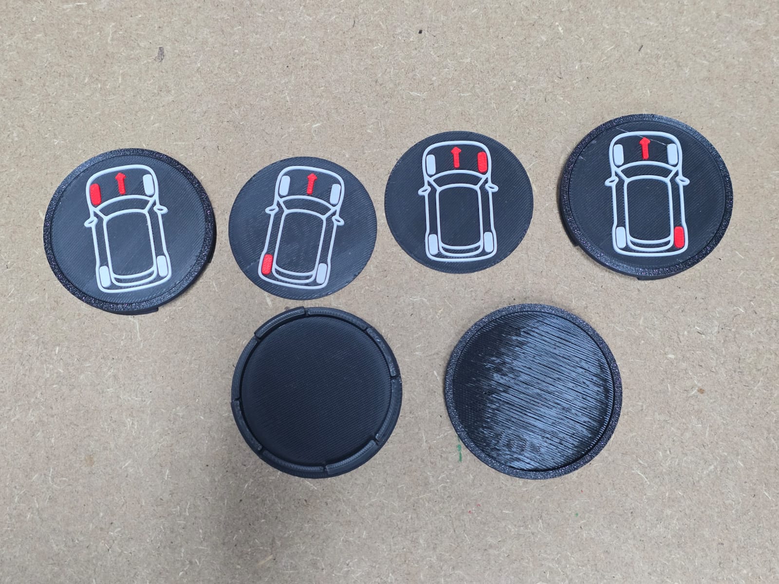 Center cap Audi outer diameter 61mm position sides