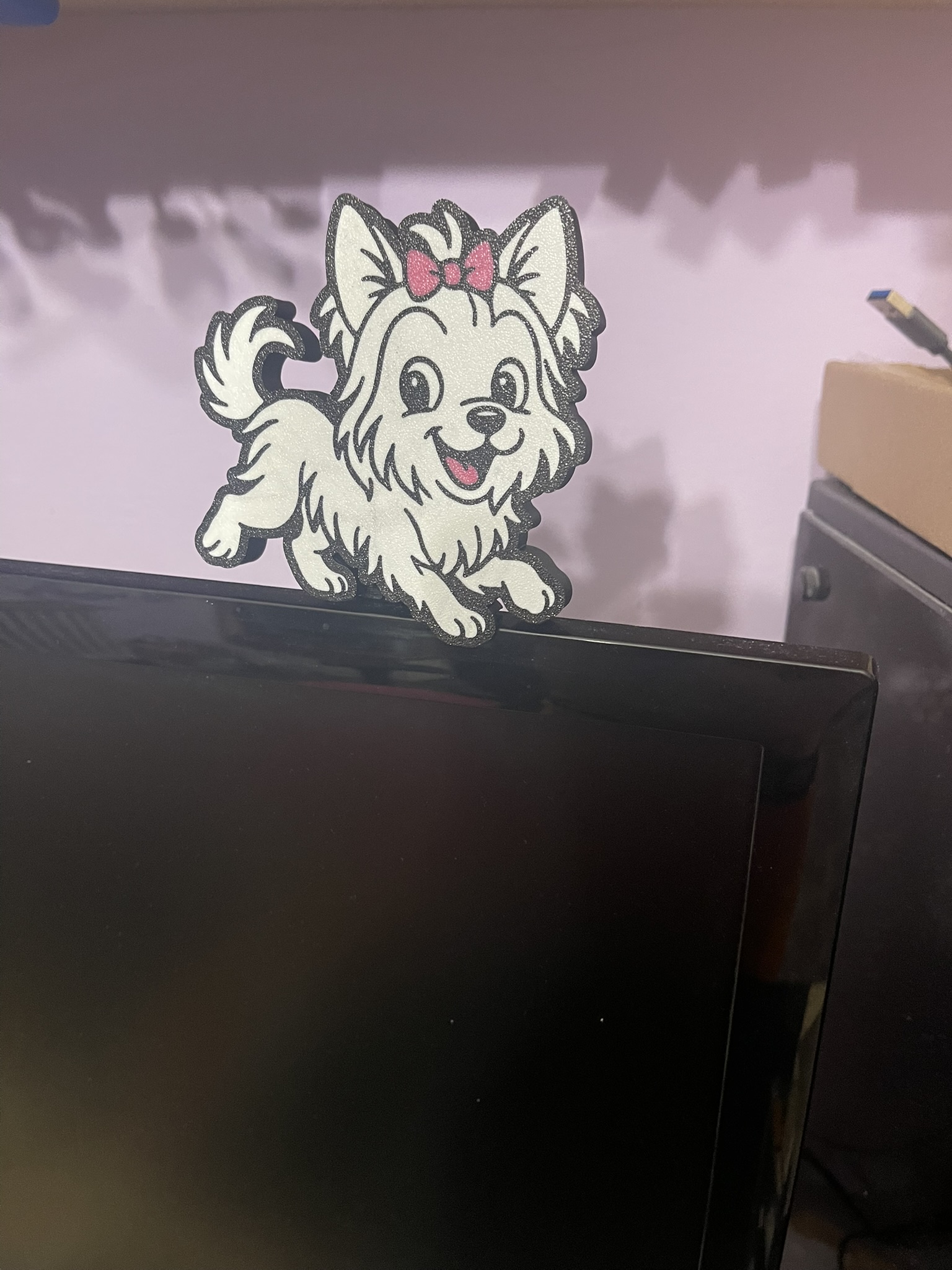 Cartoon Yorkshire Terrier Monitor Buddy (VAR#2)