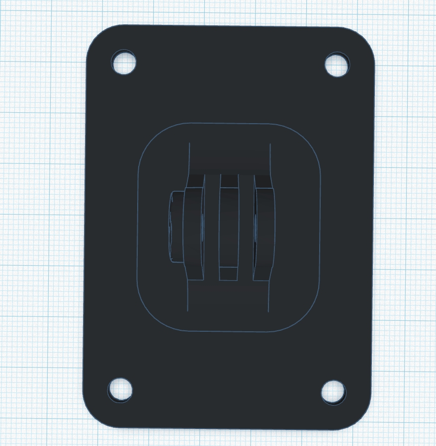 Go Pro Skateboard Mount with holes for screws