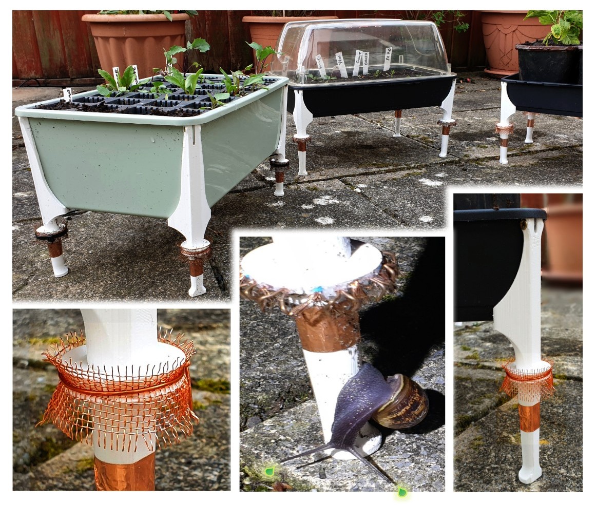 Slug / Snail Defence Legs for Propagator Trays