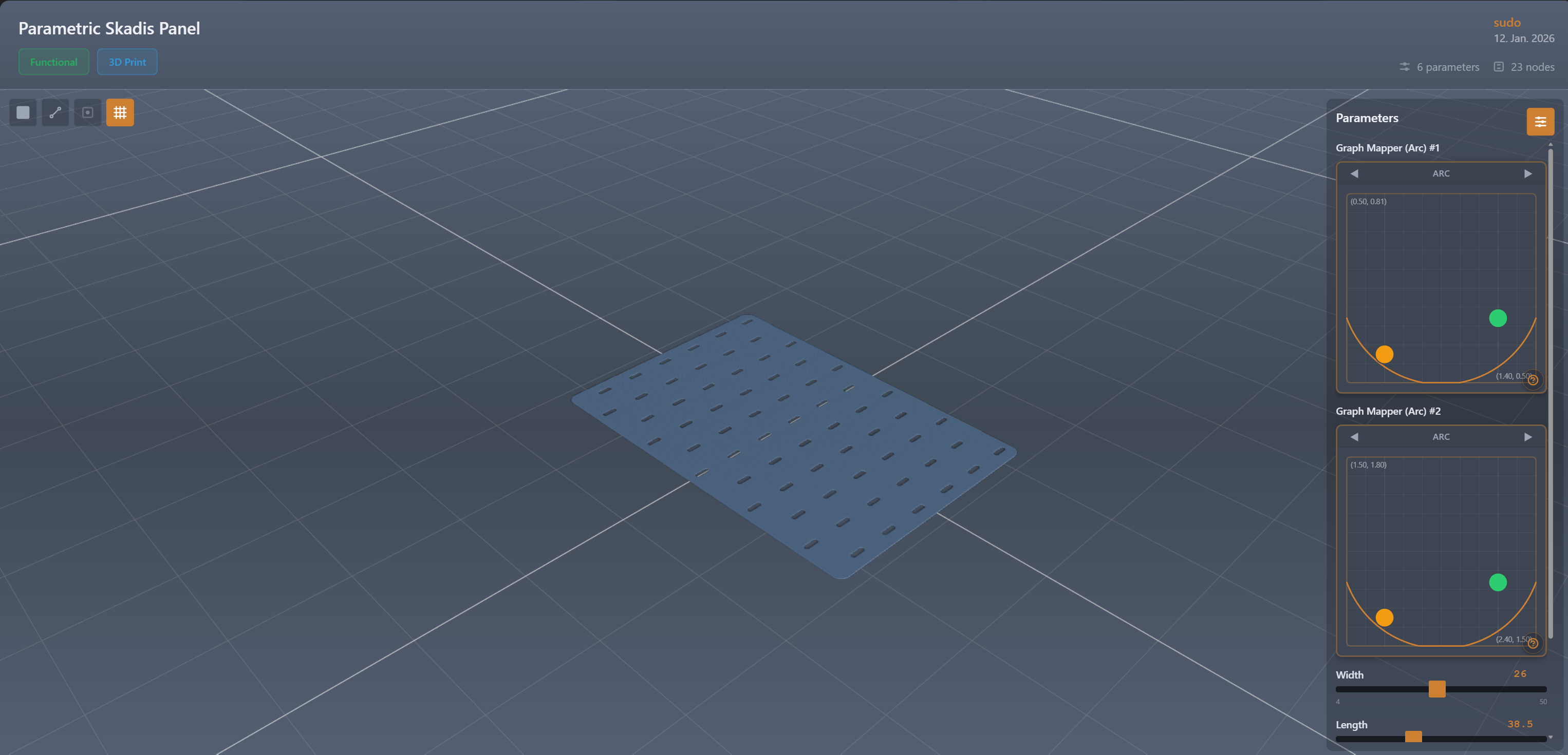 Parametric Skadis Panel