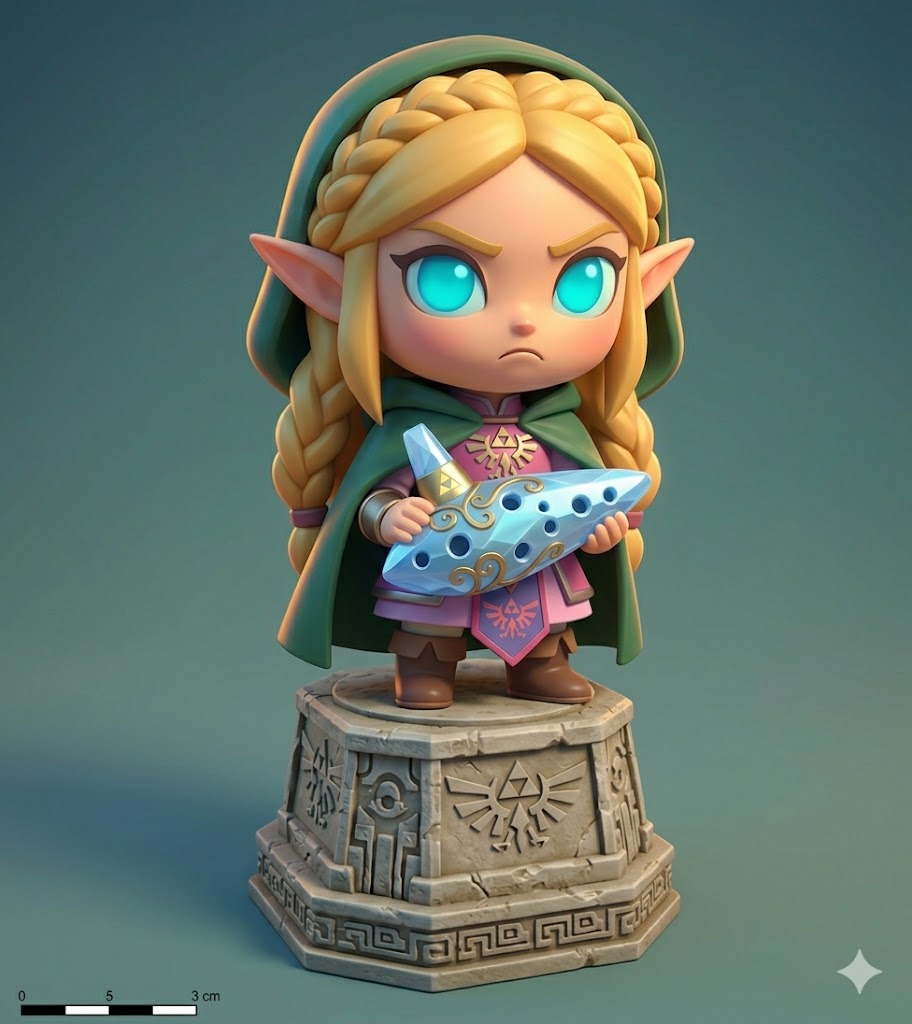 Princesse Zelda Chibi - Édition Ocarina 3D model
