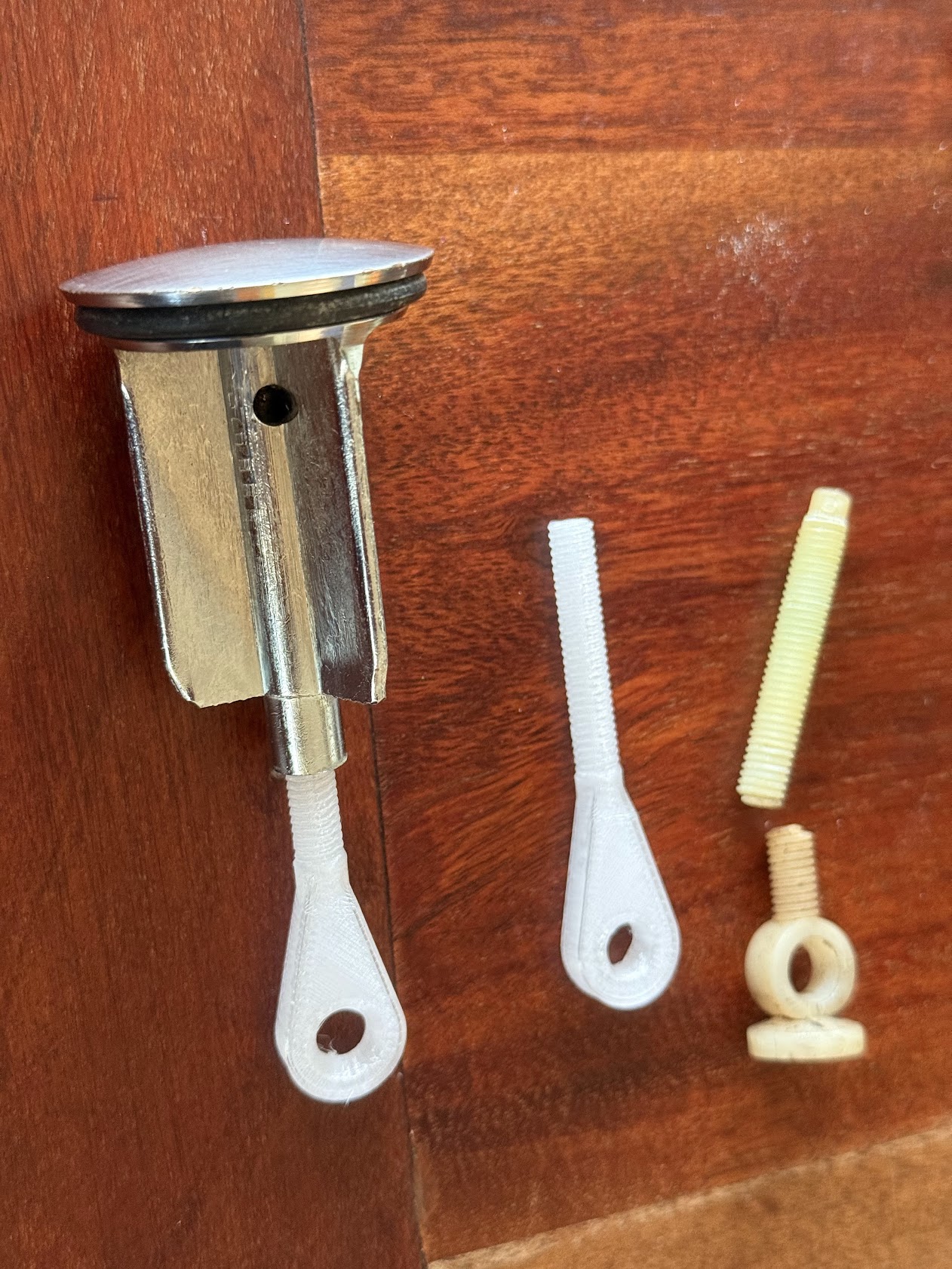 Sink stopper replacement threaded linkage