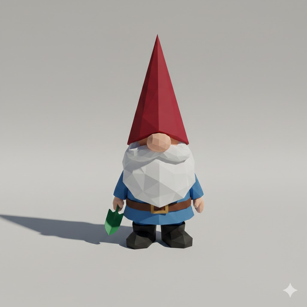 Low Poly Garden Gnome
