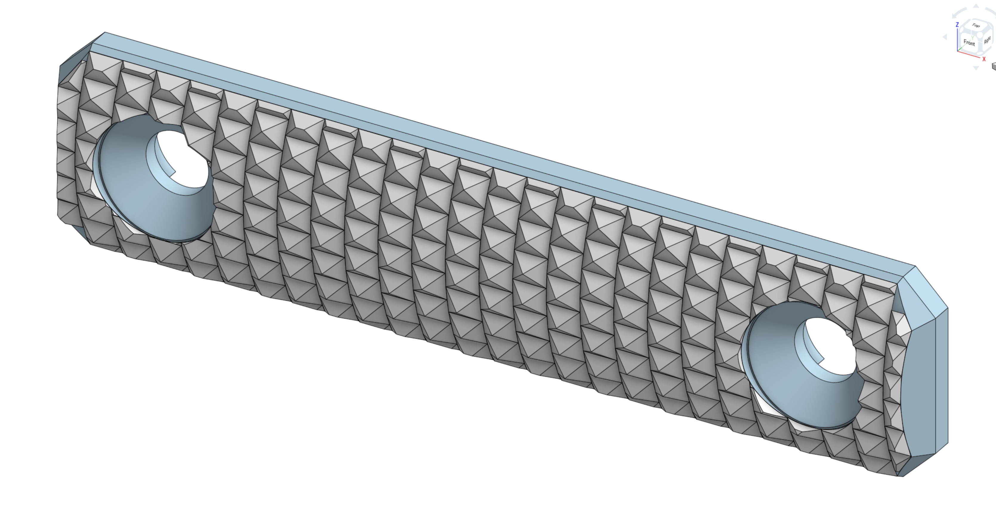 Wider MLOK Railcover - 2 Slot w/ Diamond Grip Texture