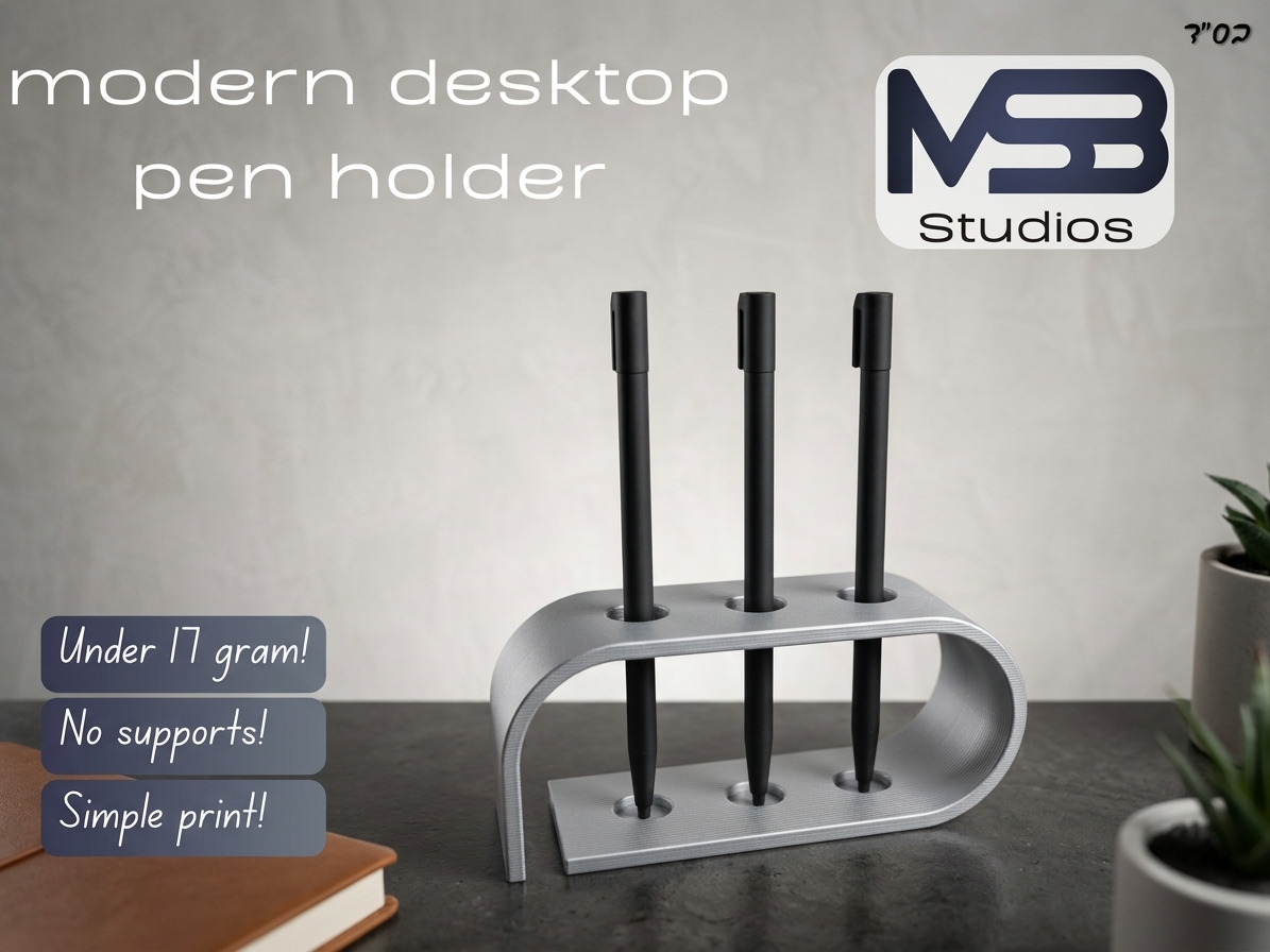 sleek desktop pen holder