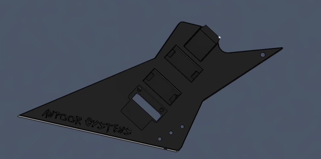 Explorer Style Guitar Body V5 1:1 Full Scale — miniatura 3