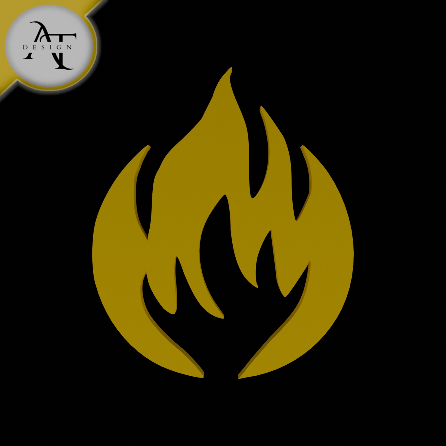 Simple Flame Symbol - 2D Art