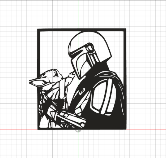 Mandalorian & Grogu – Star Wars Silhouette Duo