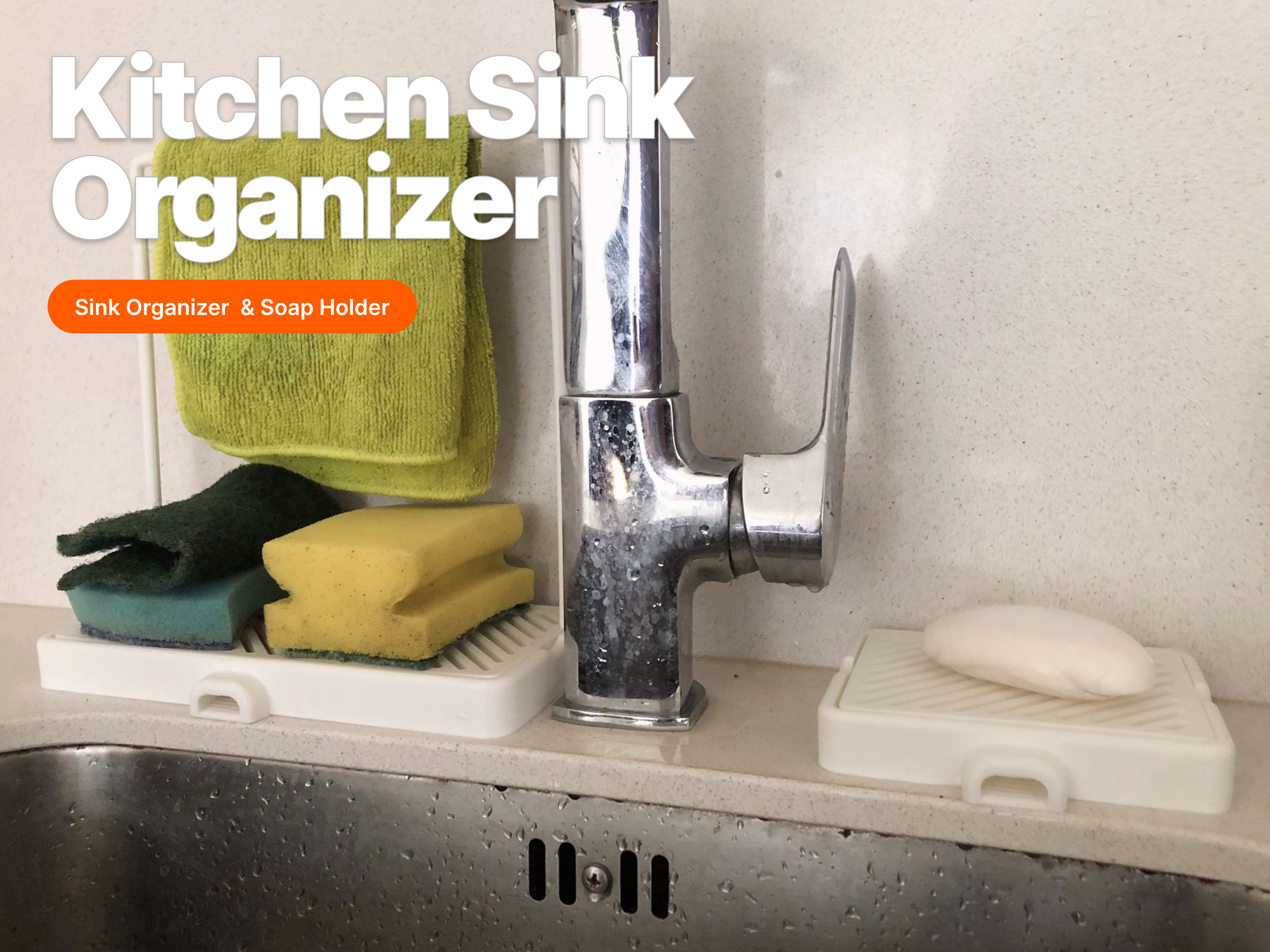 Kitchen Sink Organizer (Sink Caddy) & Soap Holder