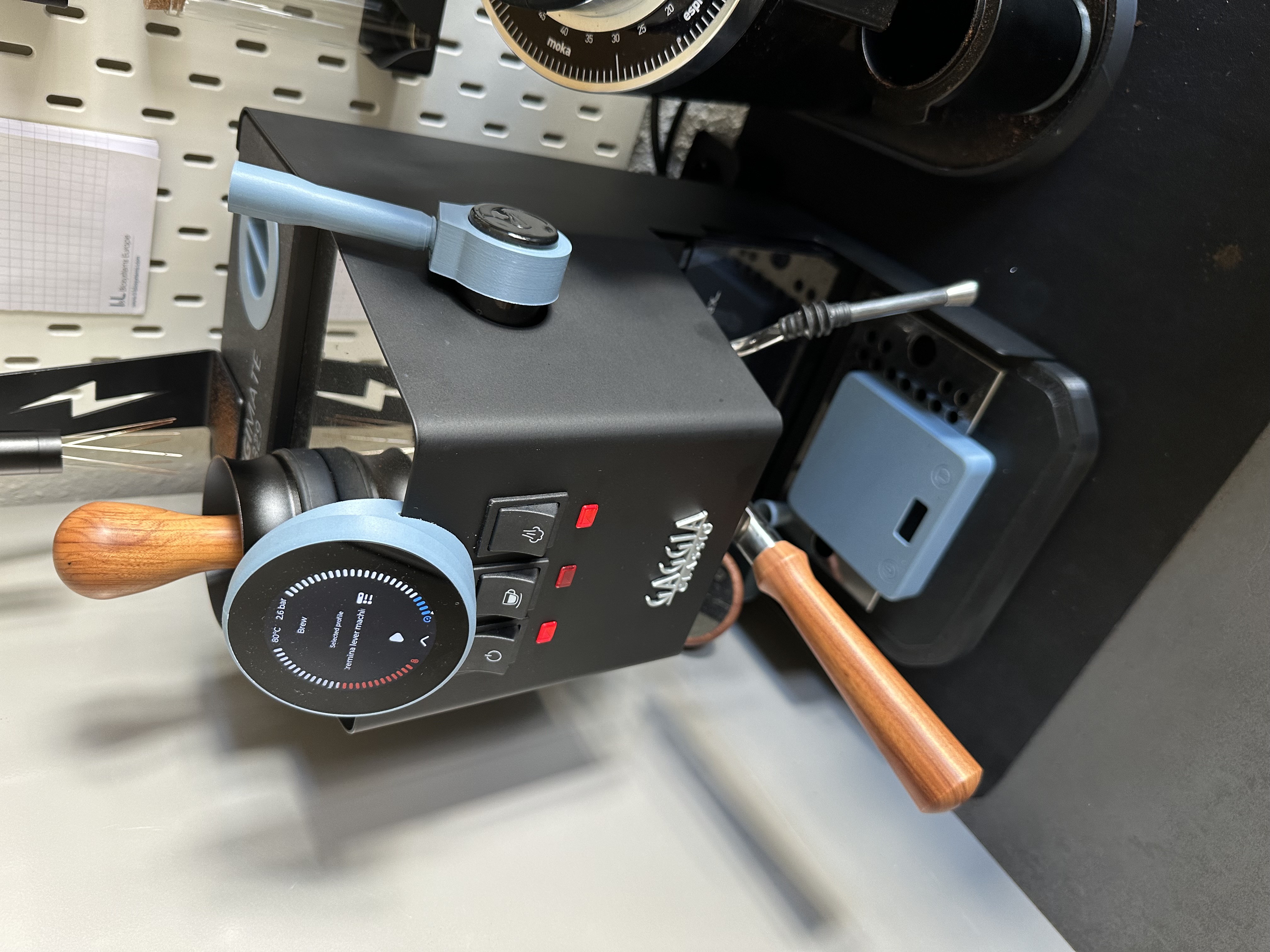 Waveshare 2.1" Round Screen Case and Mount for Gaggia Classic E24 and GaggiMate