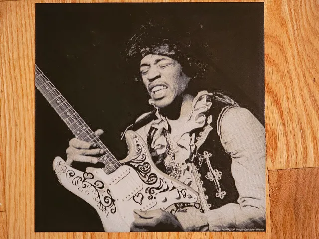 Jimi Hendrix hueforge (b&w)