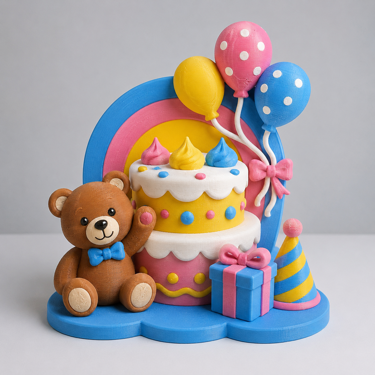 Partydekoration mit niedlichem Teddy/Party decoration with cute teddy