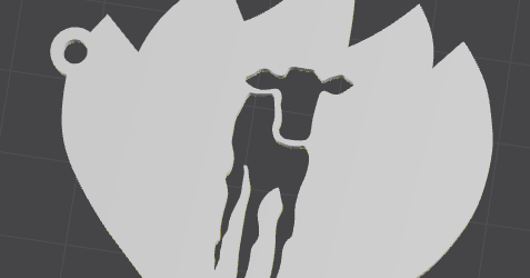 cow kay ring by drissink | Download free STL model | Printables.com - 3D model önizlemesi