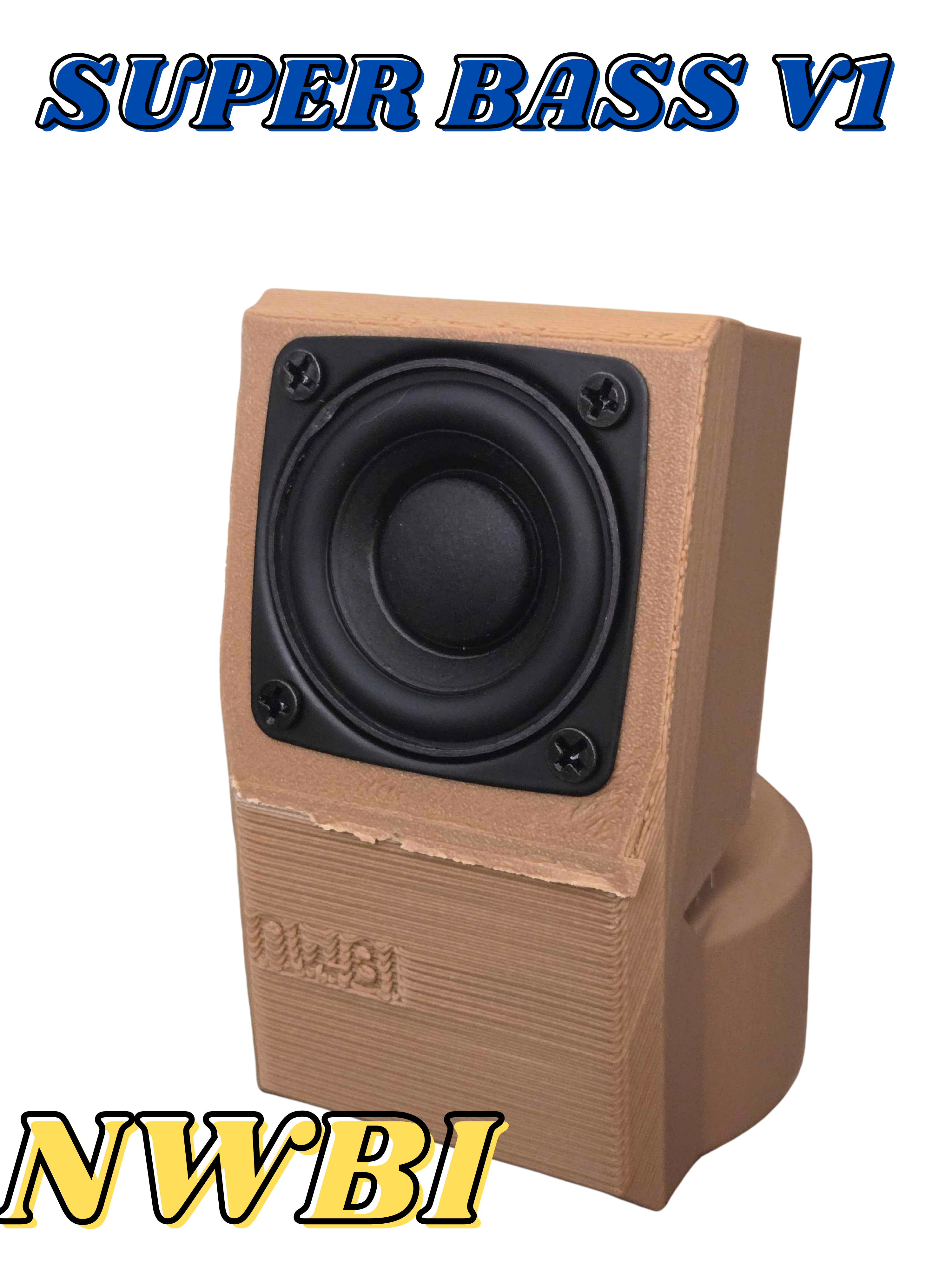 NWBI/Newbietronics SUPER BASS_V1 Special 3D Printed Hybrid Speaker Enclosure