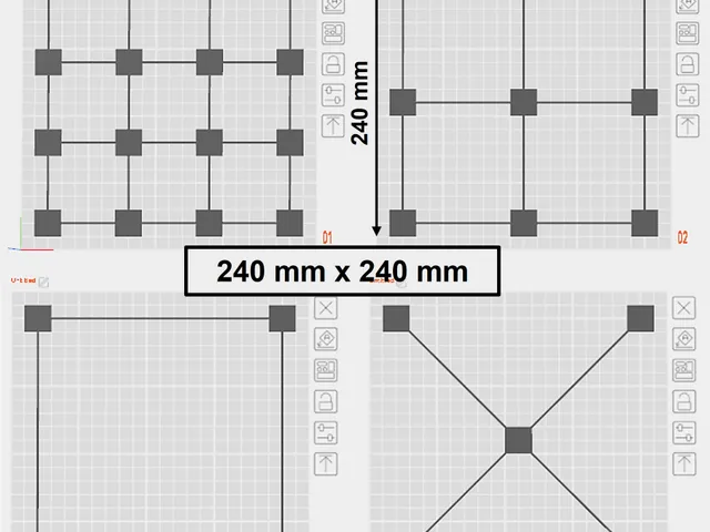 Bed leveling (size: 240mm x 240mm)