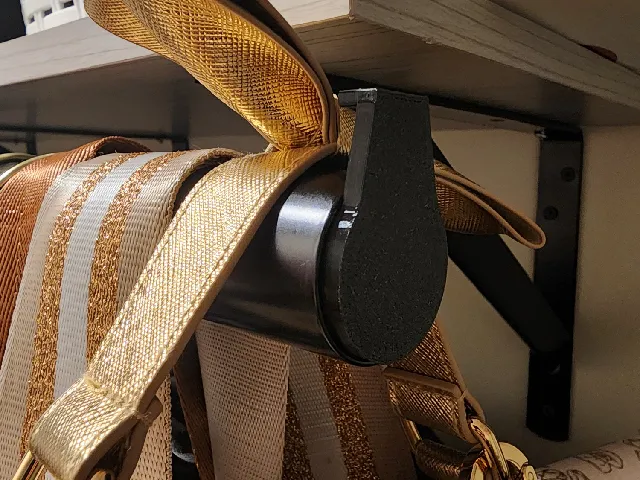 Closet rod end cap/hook
