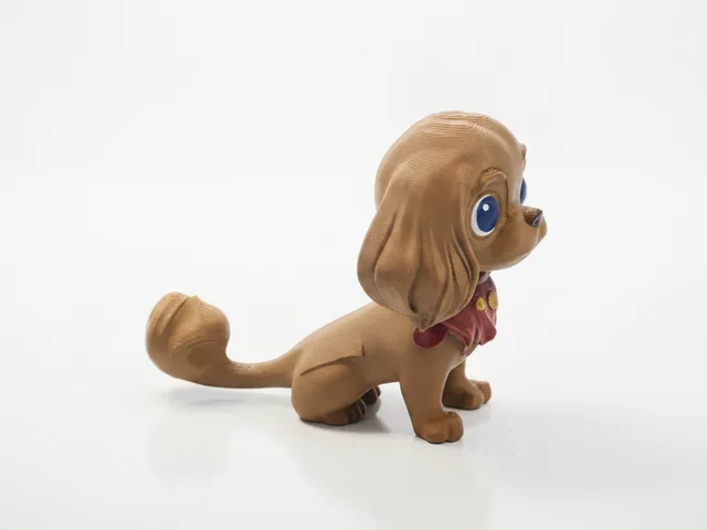 Cute Sitting Dog Figurine Chibi Pet 3D Printable