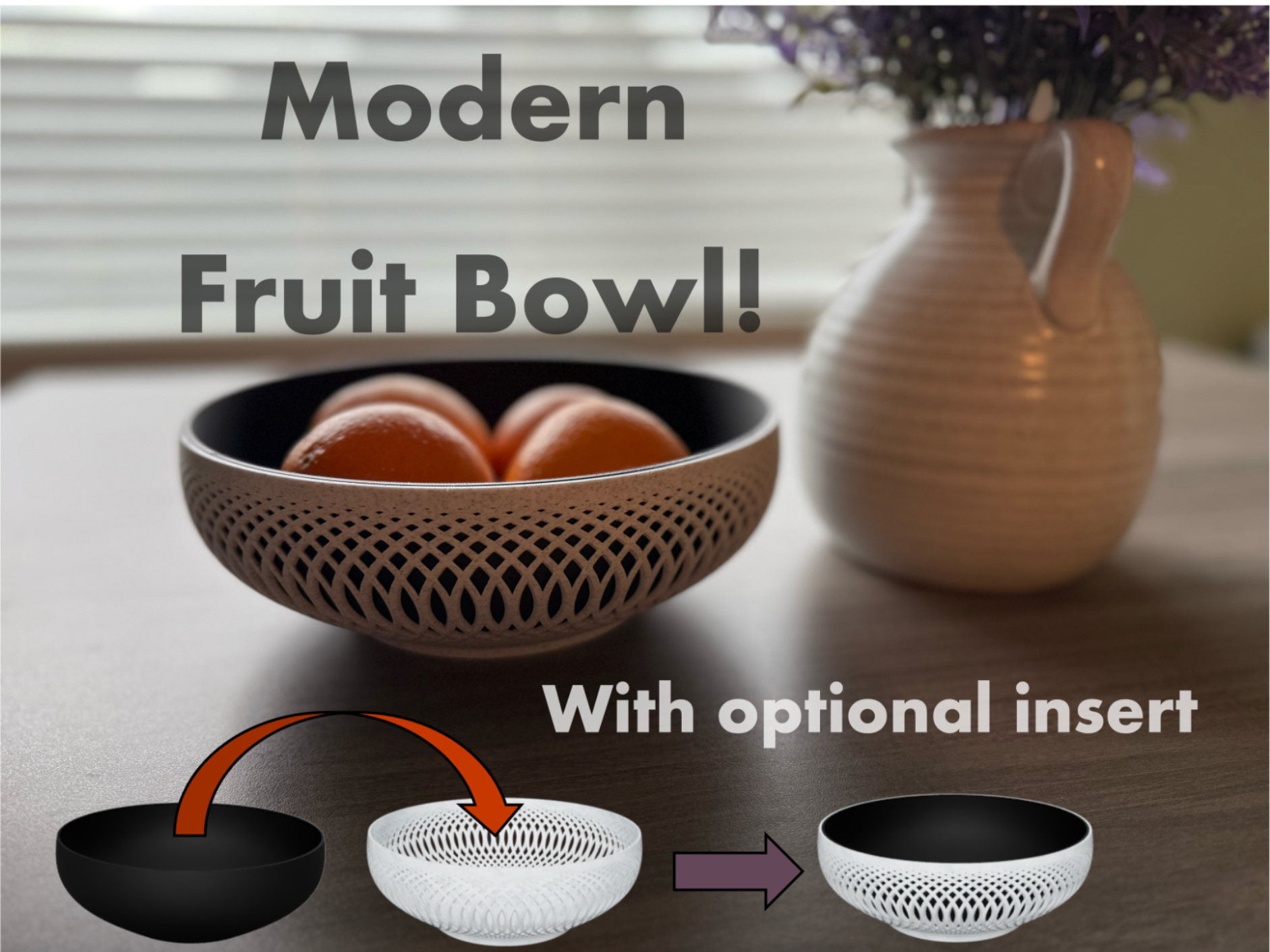 Modern Fruit Bowl / Decor | Roma