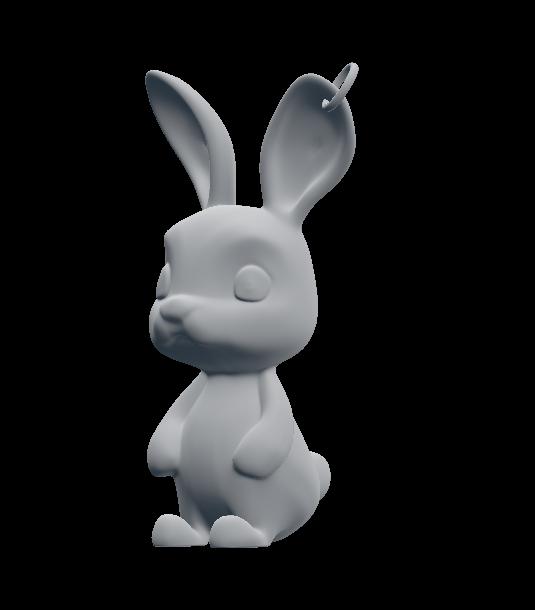 Bunny Rabbit Keyring 3D model
