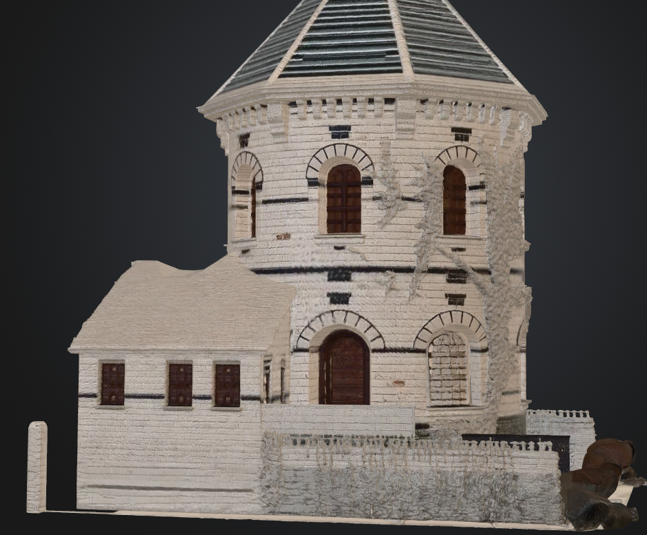 Wehrturm rund mit spitzdach