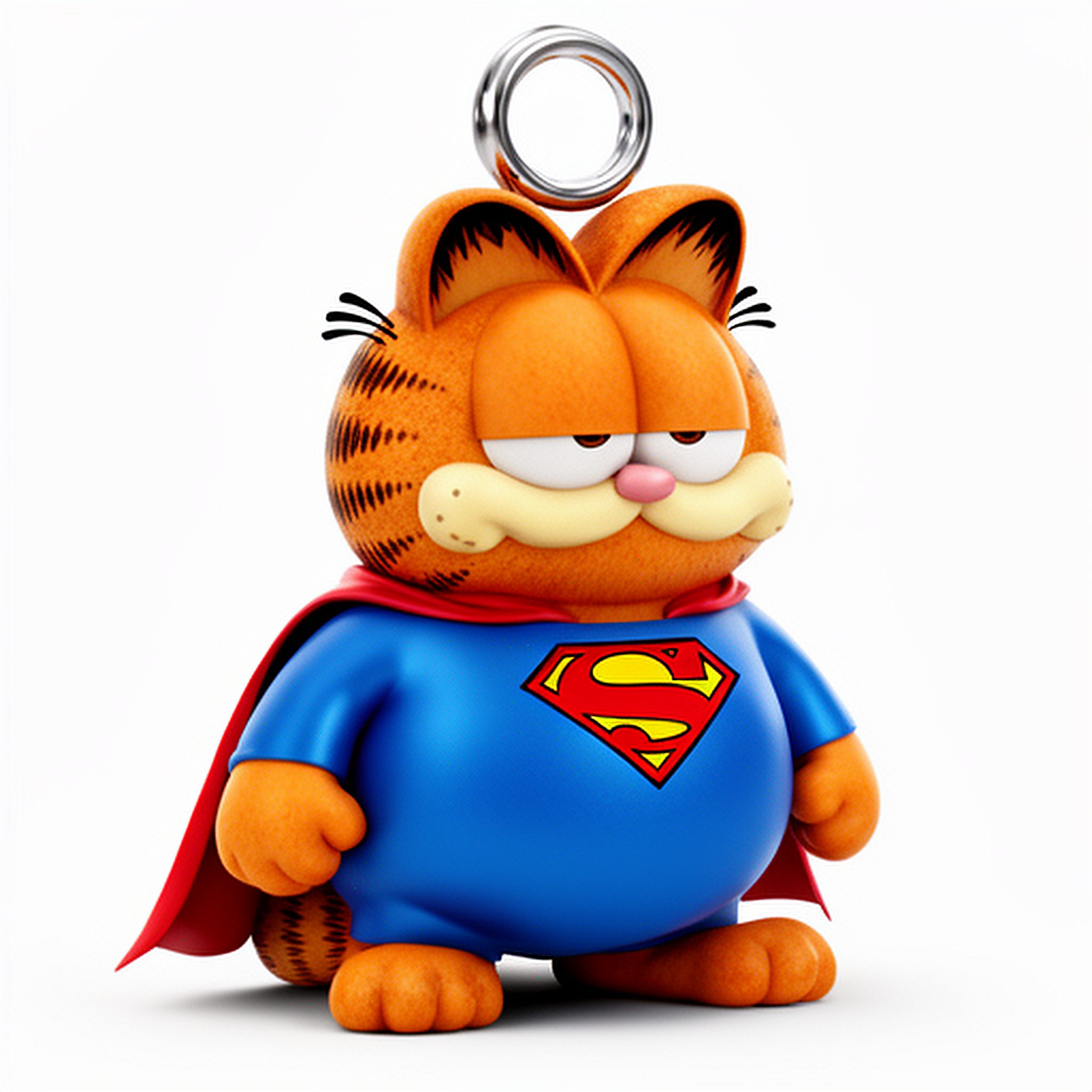 Garfield Superman Ring Figure