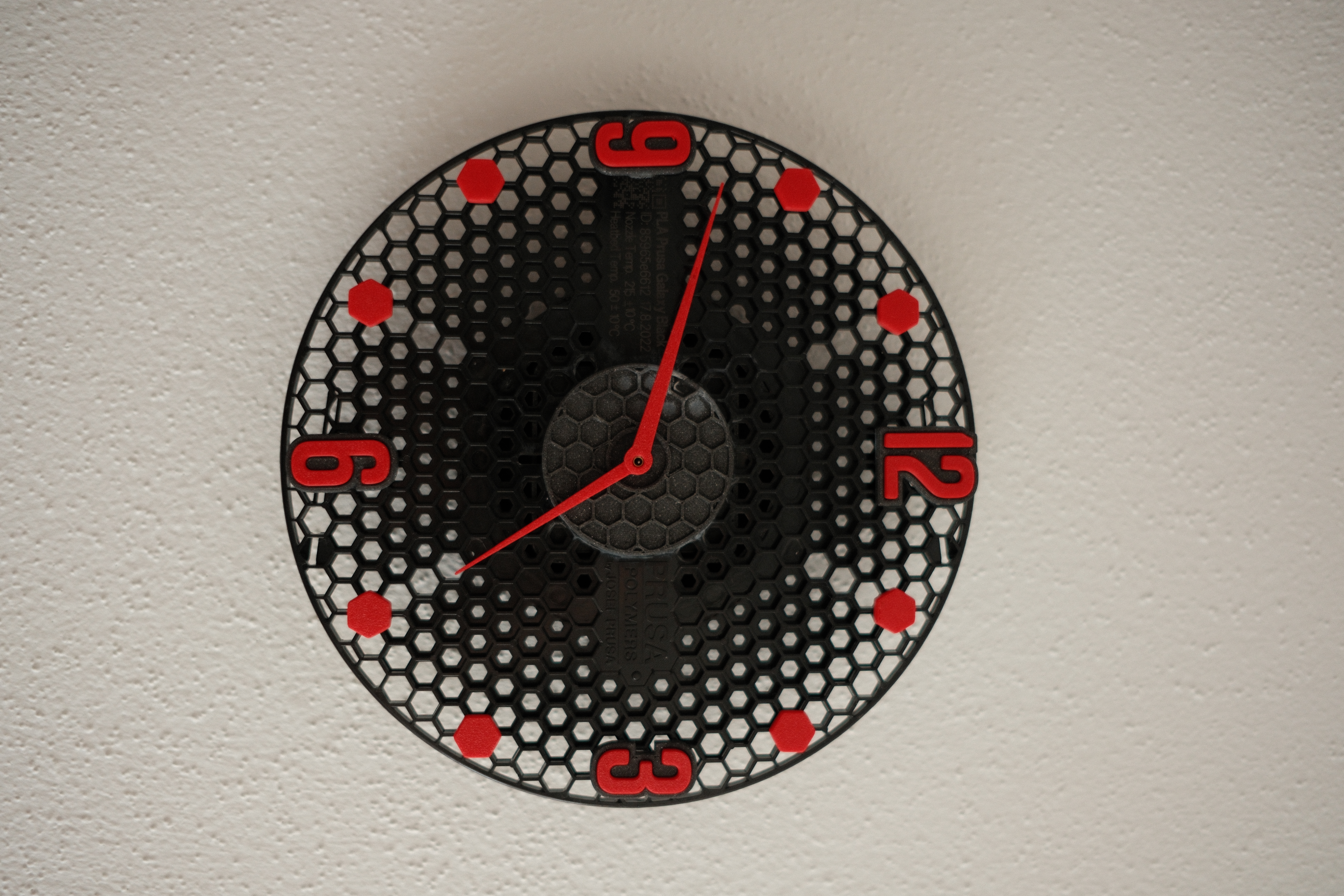 Prusament Spool Clock - Number Variation
