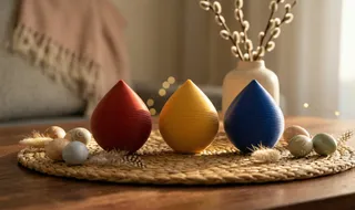 Modern Ribbed Teardrop Decor