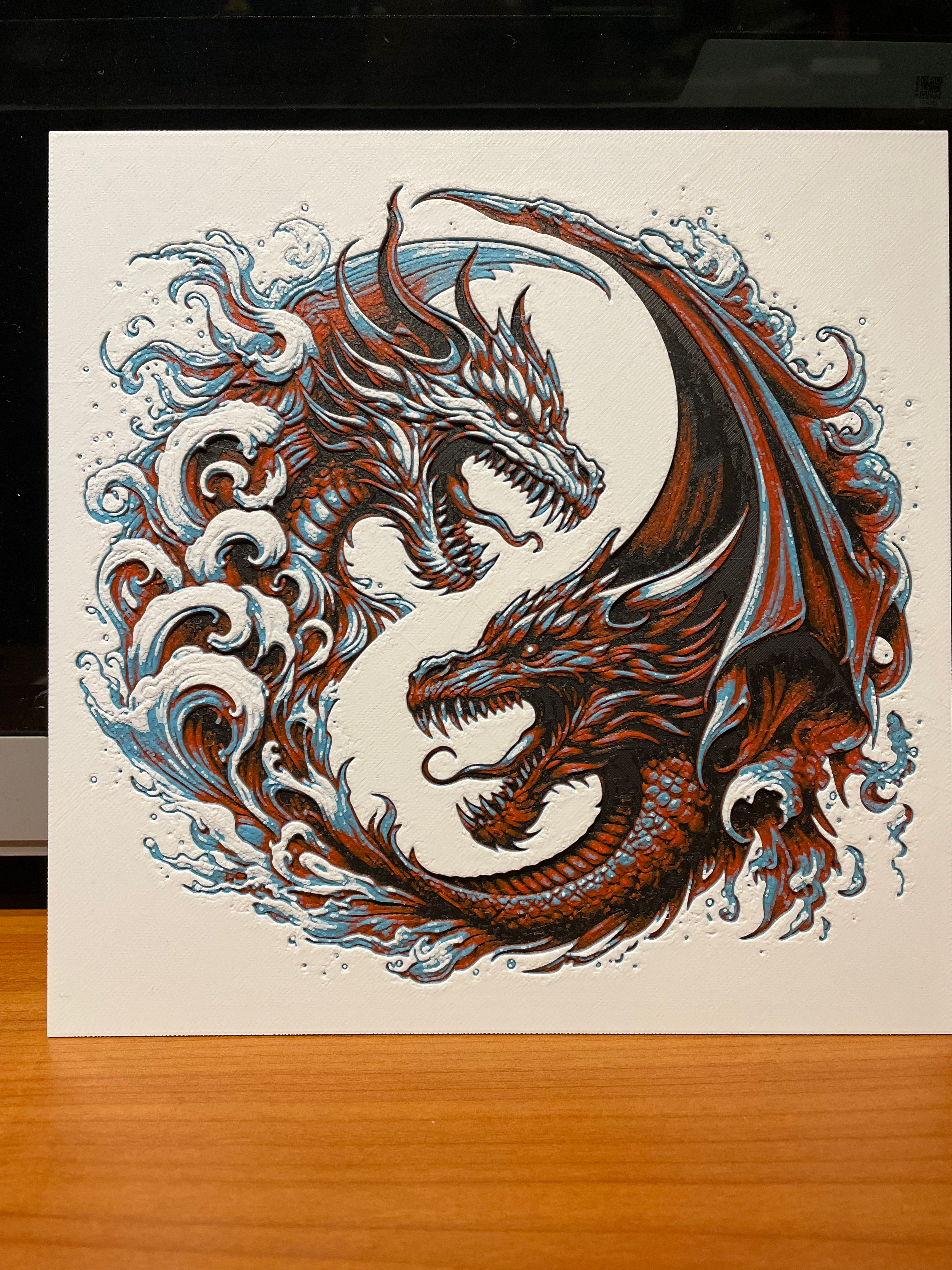 Hueforge Dragon Fire and Ice