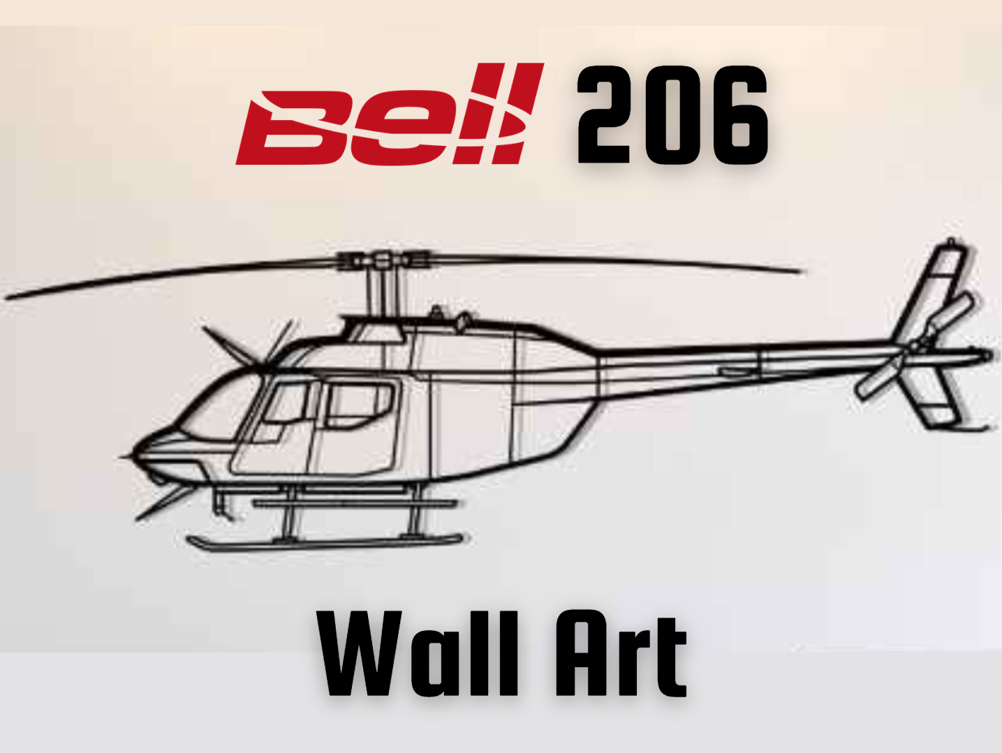 Bell 206 Helicopter Wall Art