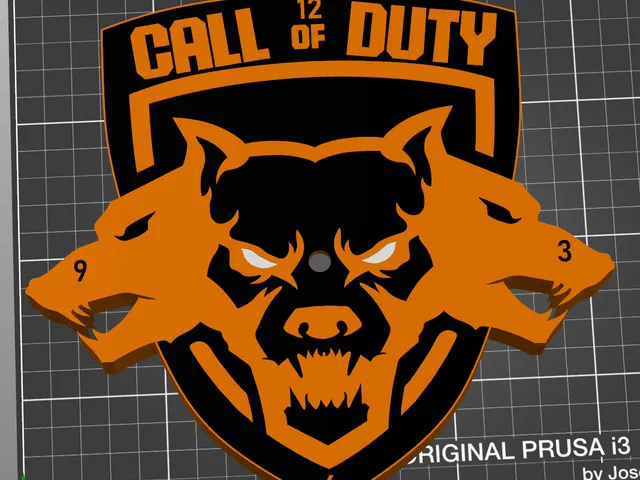 Call of Duty - Cerberus Logo Clock Face with Built-In Clock Mechanism Housing