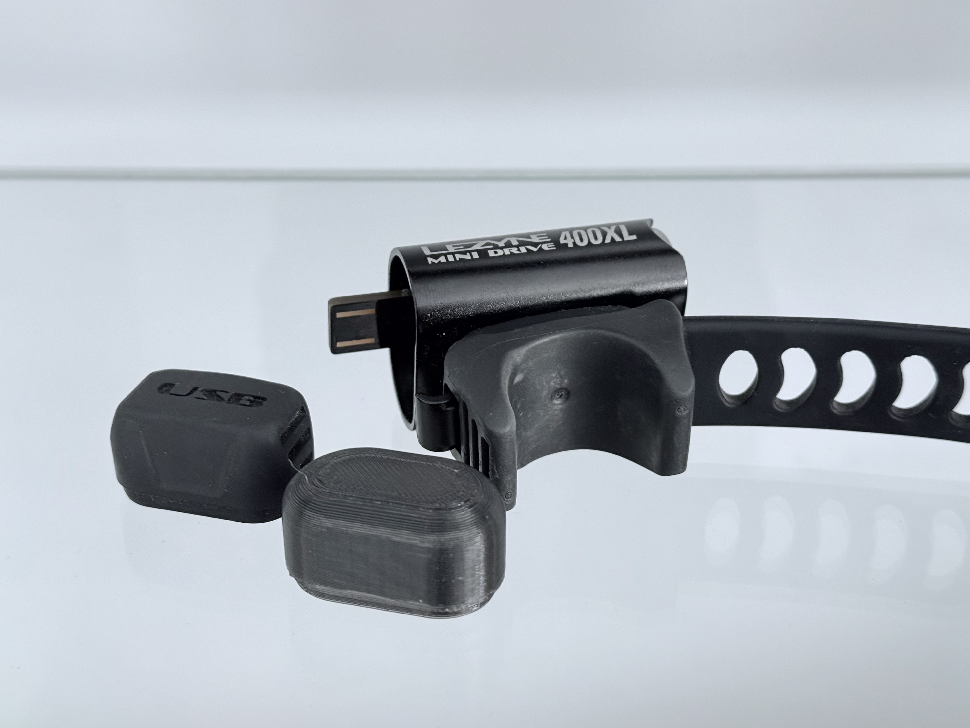 USB Port Cover – Compatible with Lezyne Mini Drive 400XL Bike Light Endcap