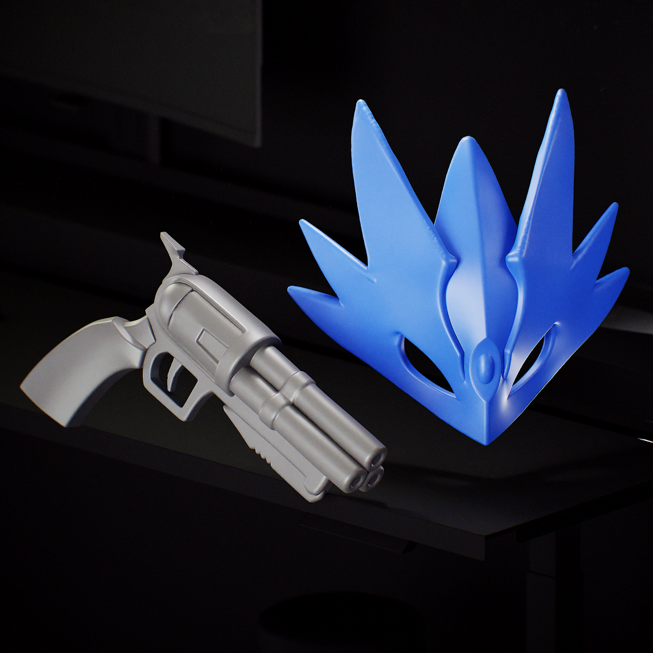Beelstarmon Mask & Pistol - Beelzemon Lady - Digimon - Mascara y pistola de Beel