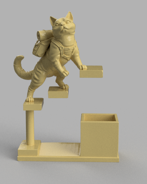 Hiking Cat with Small Pen Holder