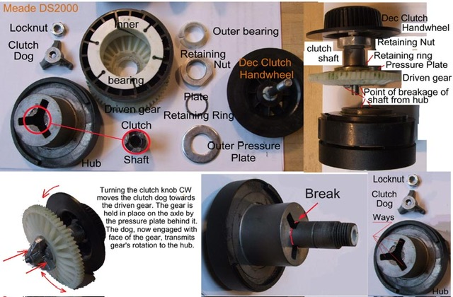 Replacement for Meade DS 2000 Altitude axle - optimized for 3D printing, no supports. — thumbnail 2