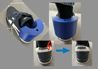 Spezial-Schuhanzieher mit Führung für den Hinterriemen / Special Shoe Horn with Counter Lining Guide