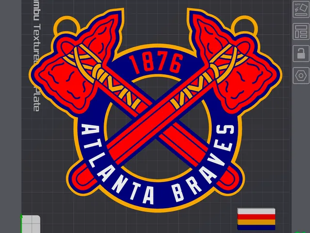 Atlanta Braves Crossed Tomahawks Oversized Necklace Logo