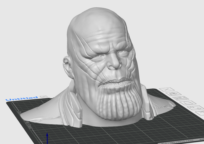 Thanos head and shoulders