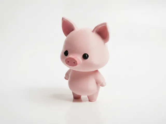Cute Piggy Figurine Chibi Animal 3D Printable